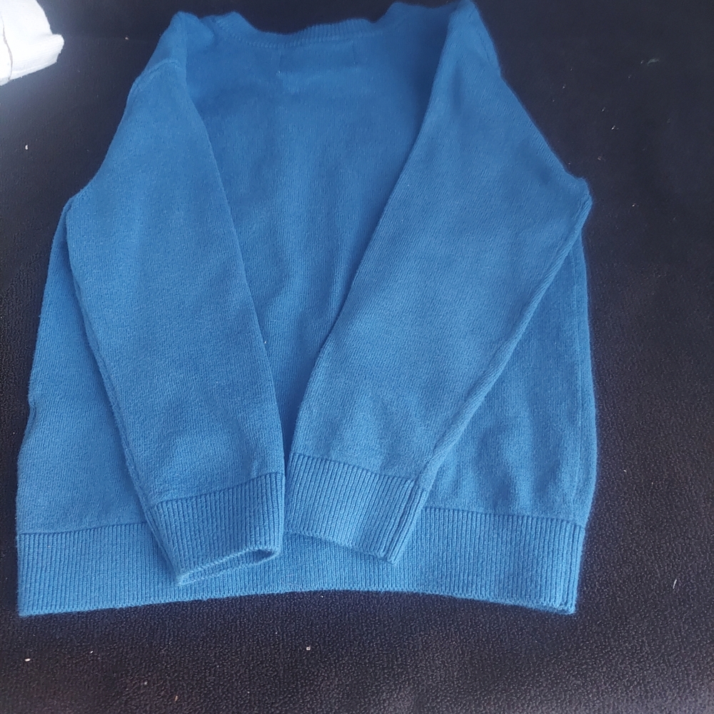 Men's Blue Sweater with Pocket - Picture 4 of 4